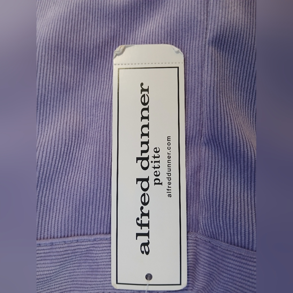 Alfred Dunner 18 Petite Lavender Lightweight Needlecord Pants